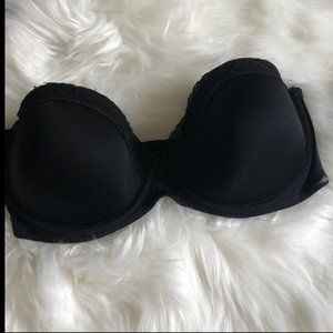 Calvin Klein Strapless black Bra with Lace 36C